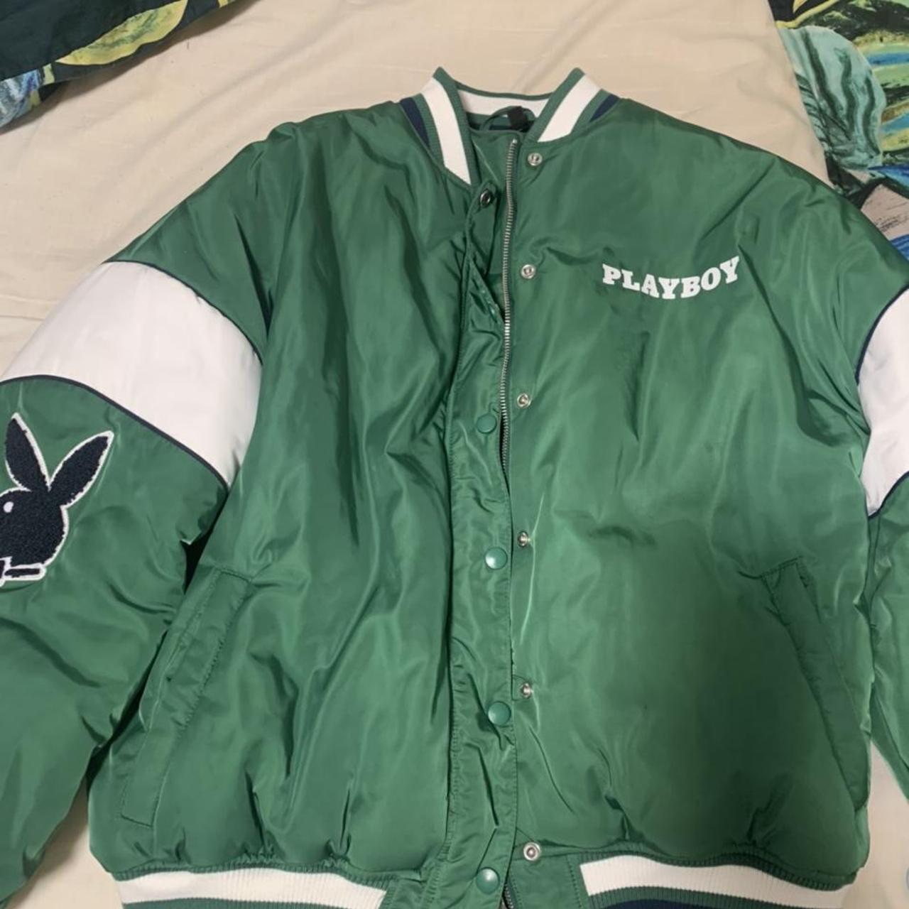 missguided playboy varsity bomber jacket