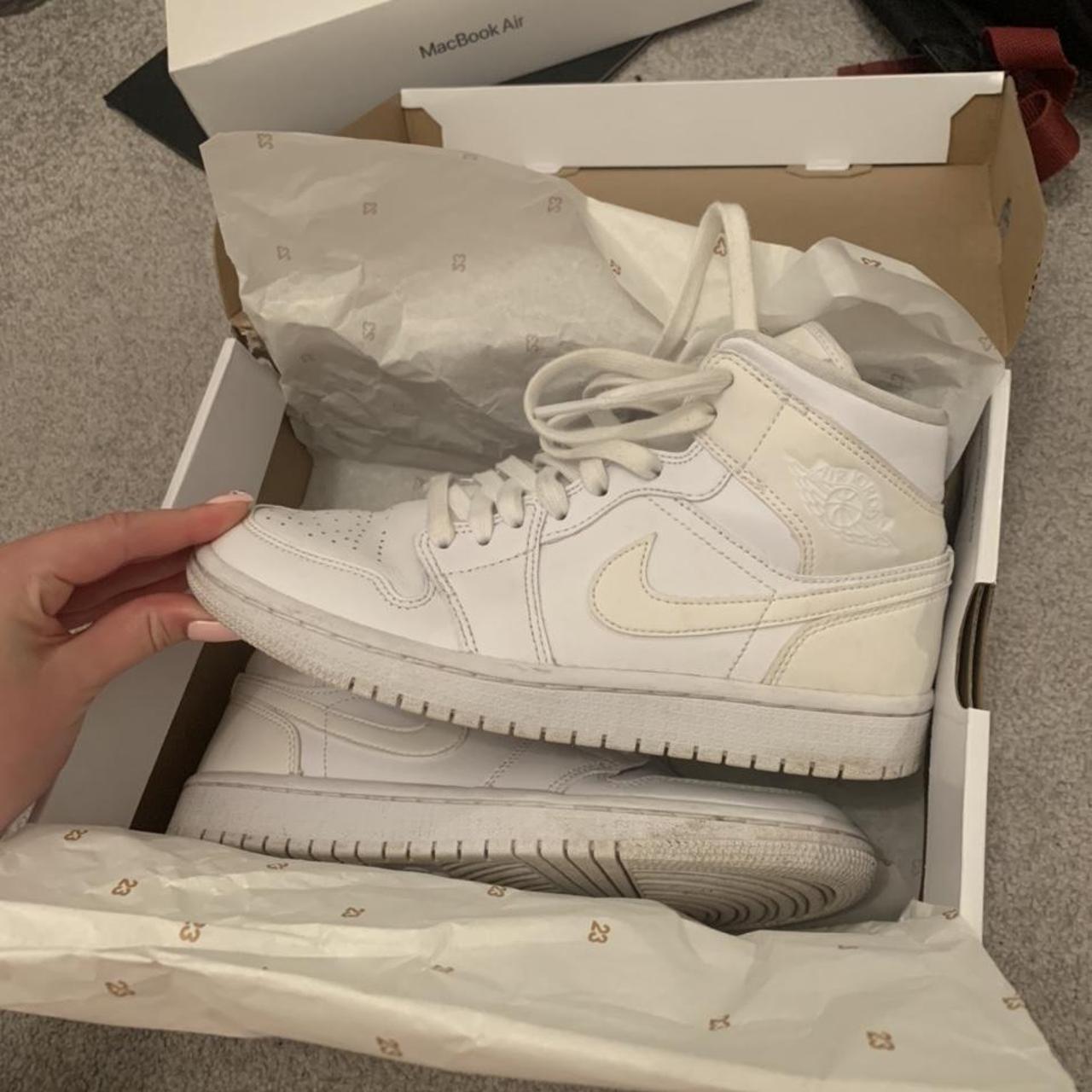 Nike air jordans 1 in triple white White jordan 1. Depop