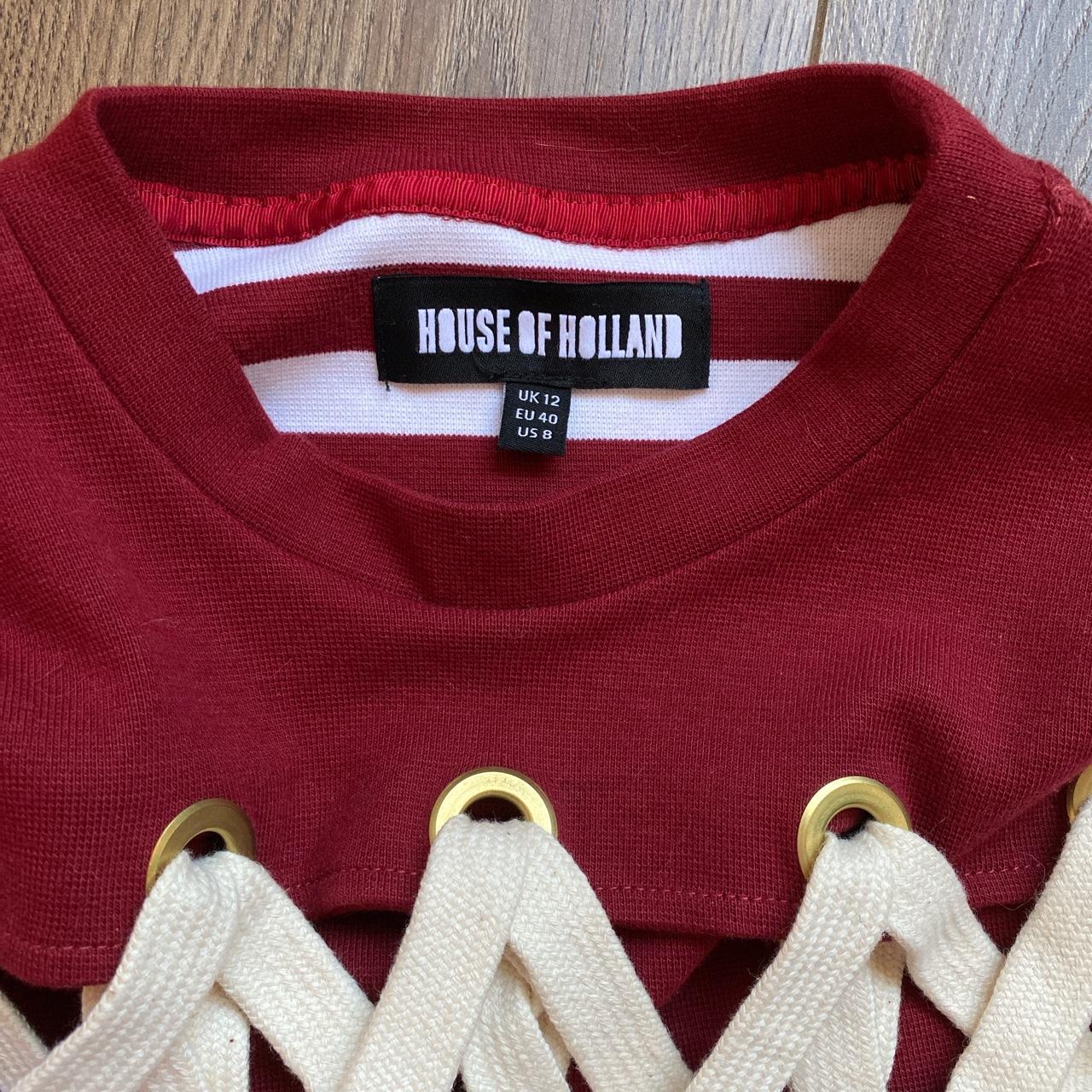 House of Holland Women's Red and White Crop-top (4)
