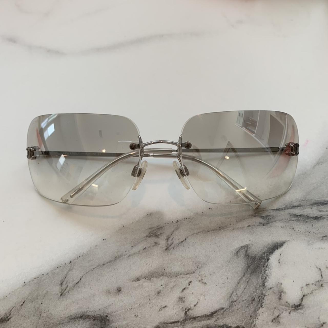 Light/Grey clear Rimless “Chanel” Sunglasses