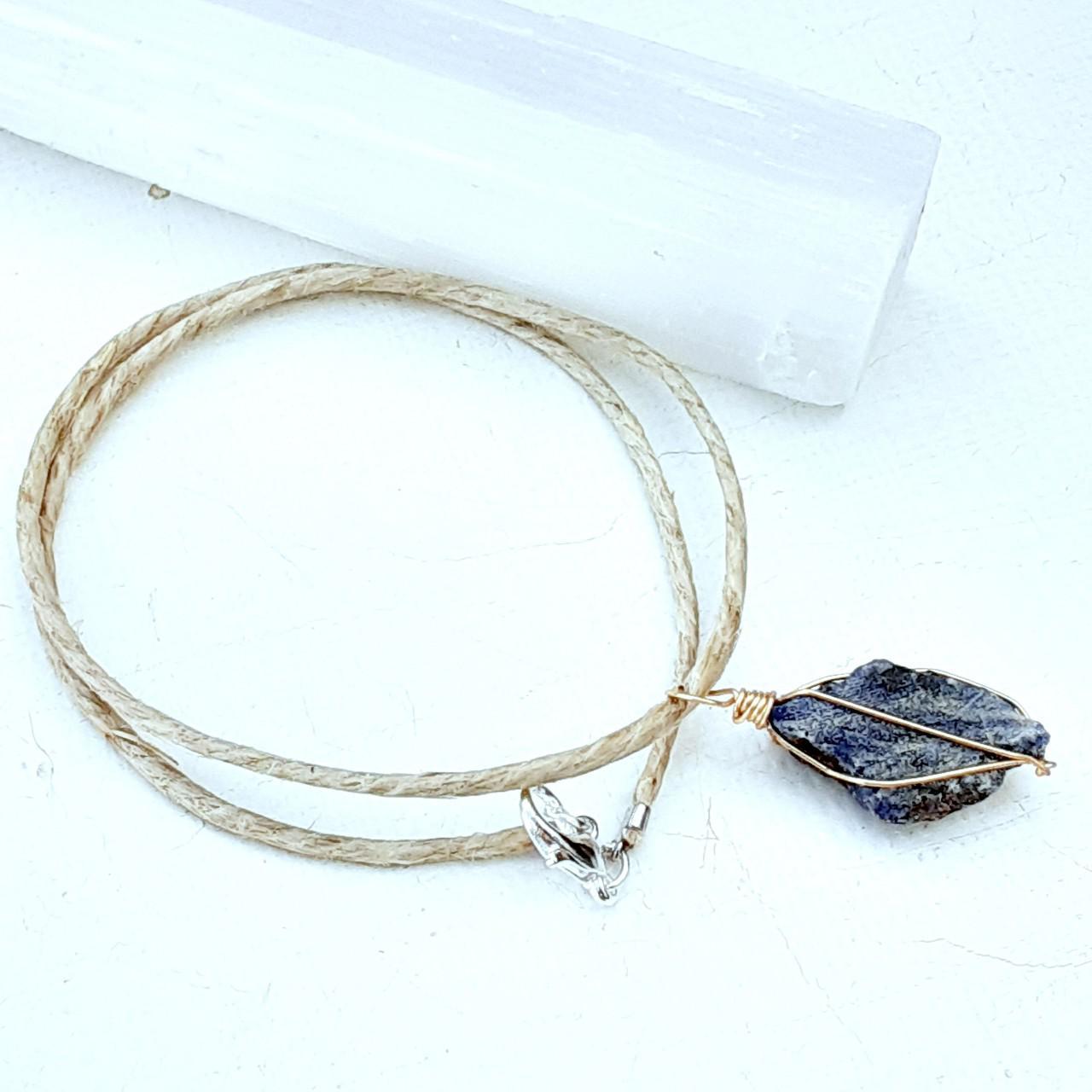 Product Image 2 - Hemp choker necklace
Gold wire wrapped