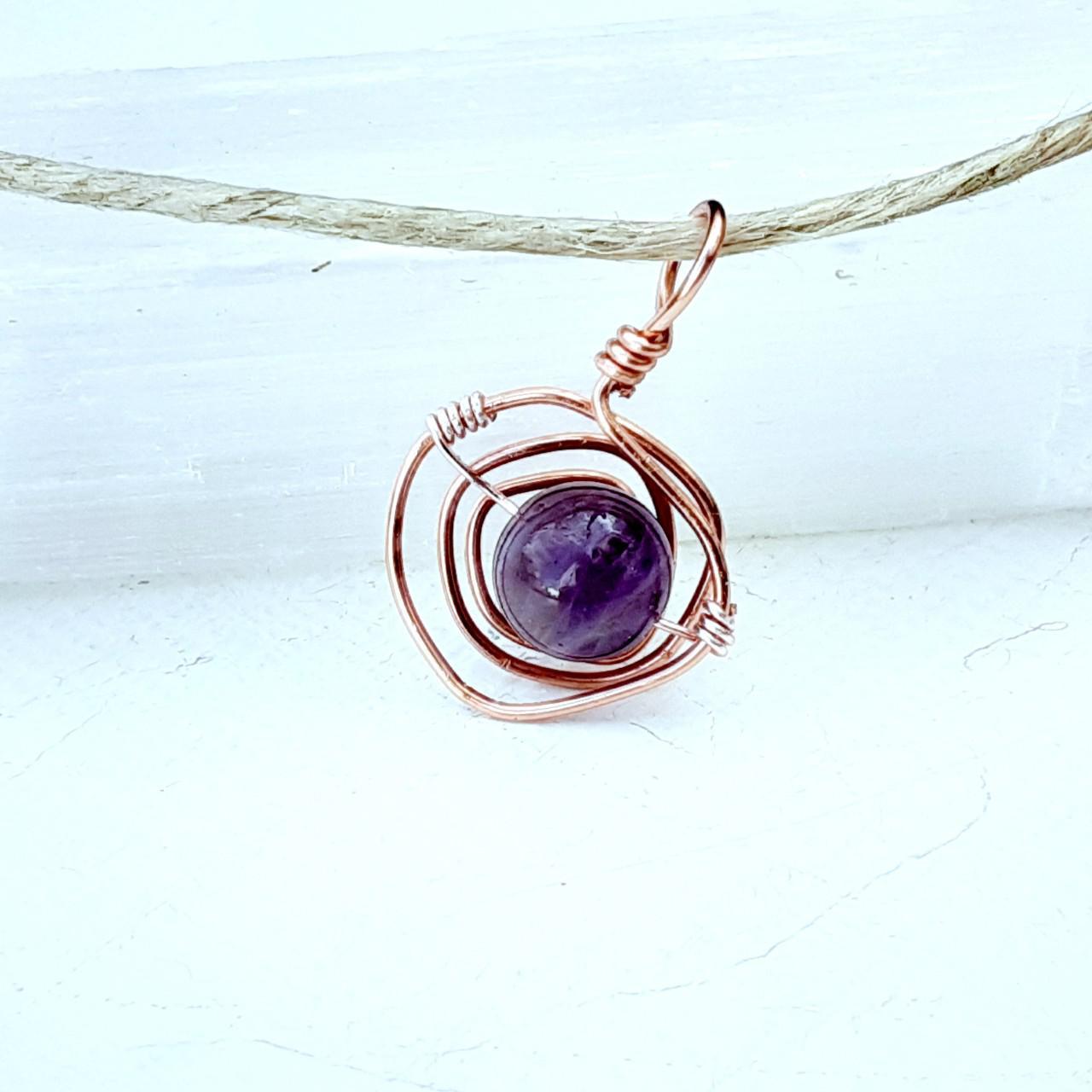 Product Image 1 - Hemp choker necklace
Copper swirl setting