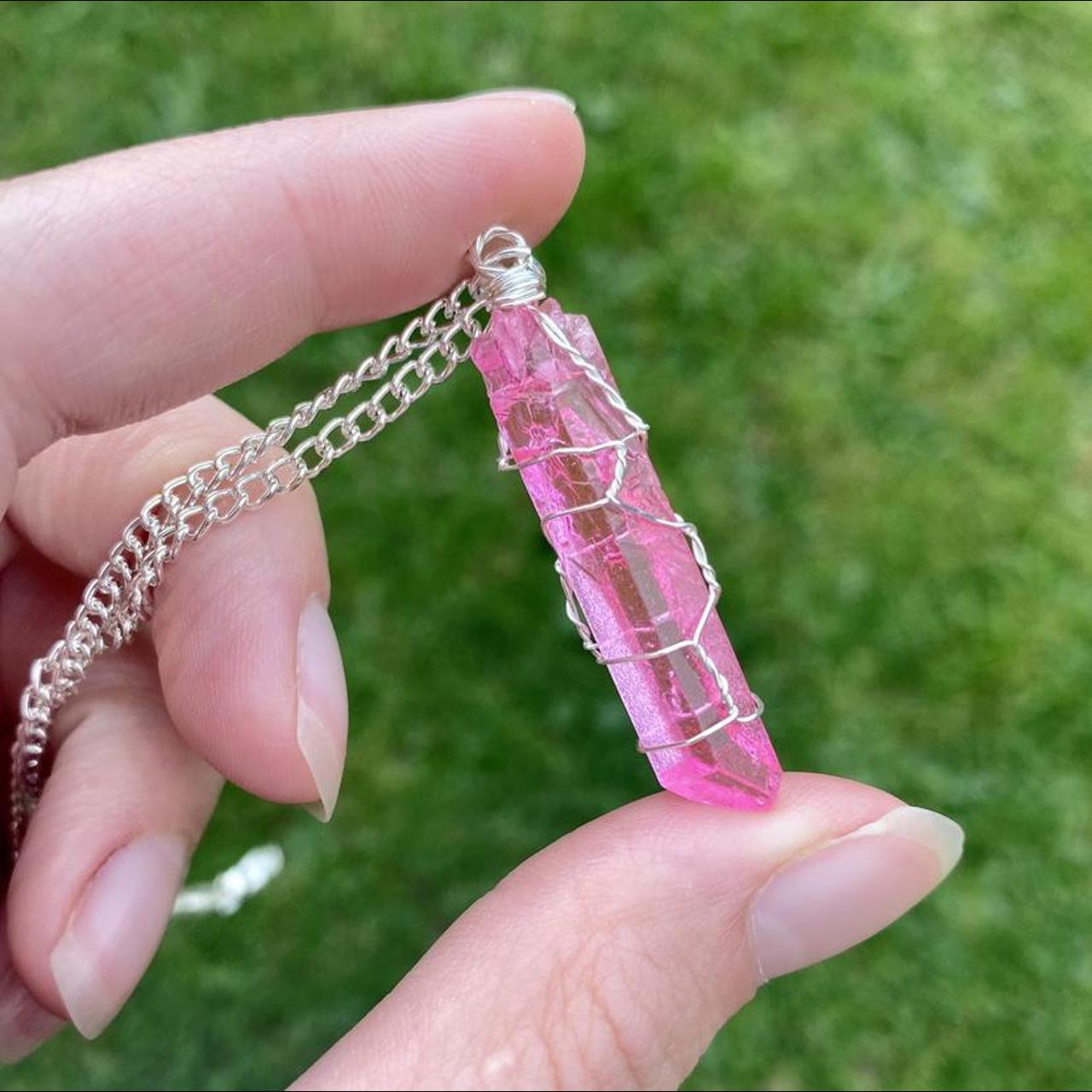 Product Image 1 - Pink crystal quarts shard wrapped