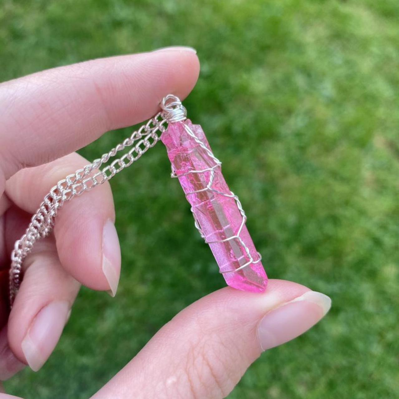Product Image 4 - Pink crystal quarts shard wrapped