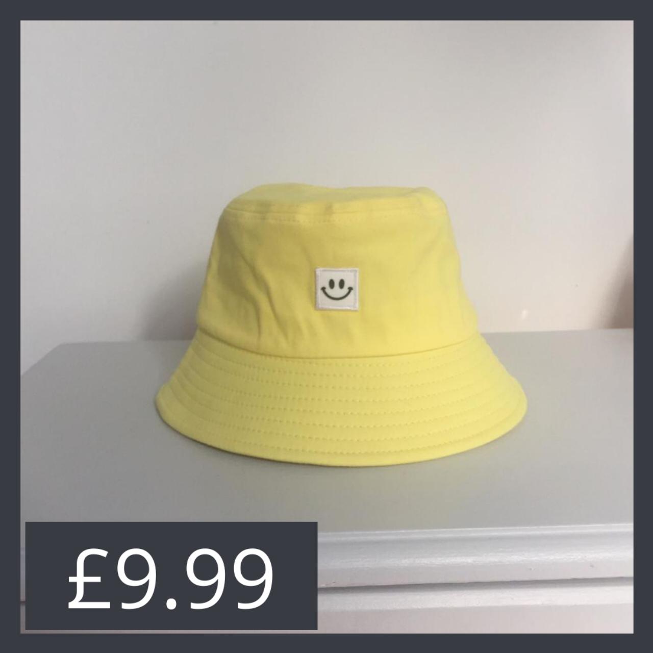 pastel yellow bucket hat