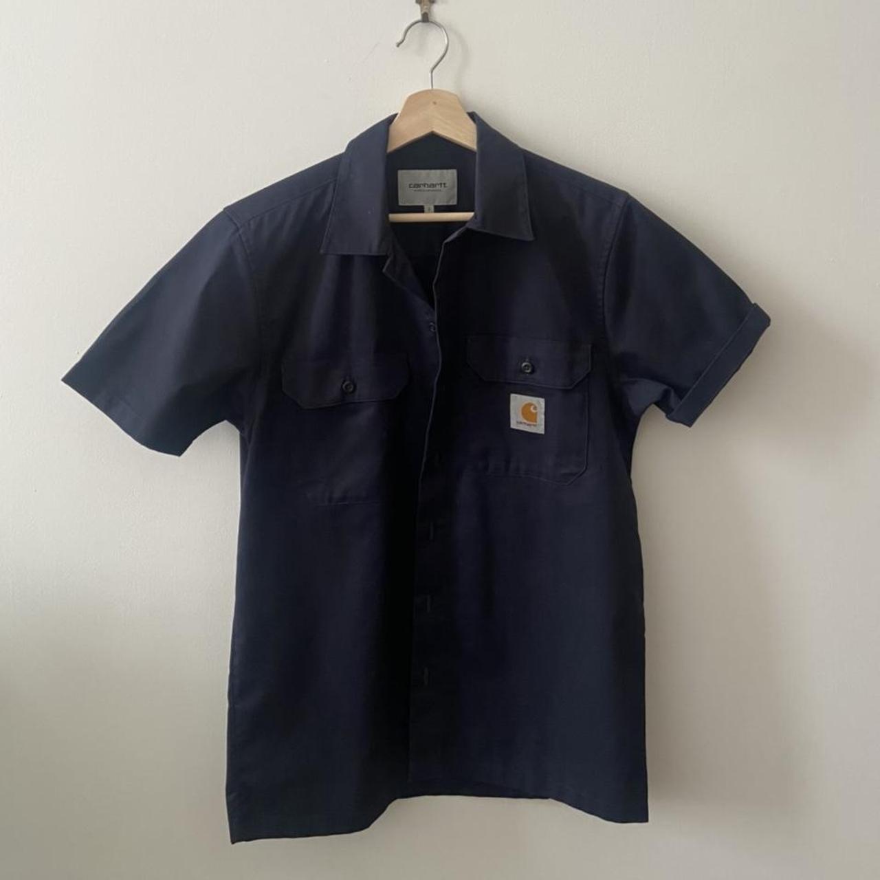 Carhartt navy over shirt 👕 Size S mens Perfect... - Depop