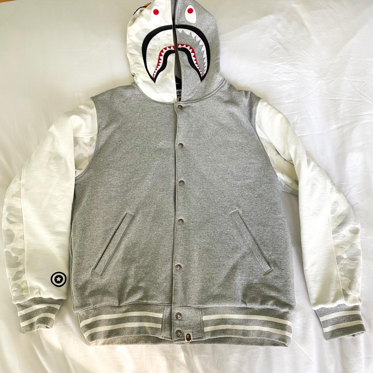 Bape jacket white hot sale