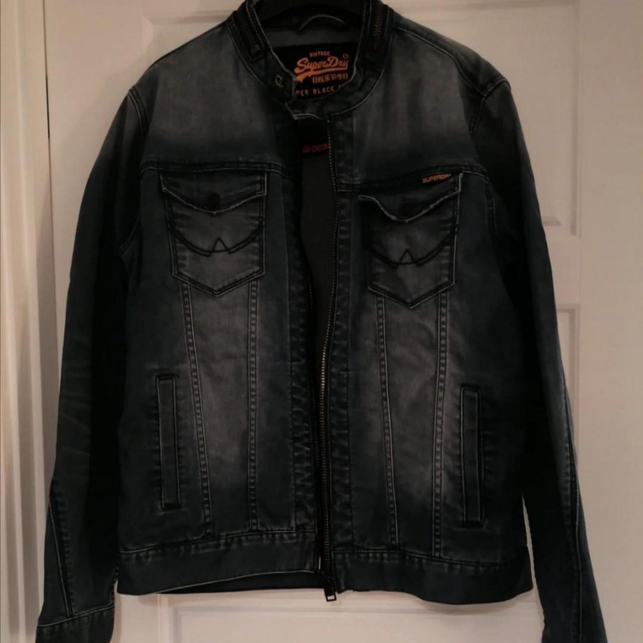 superdry copper black denim jacket