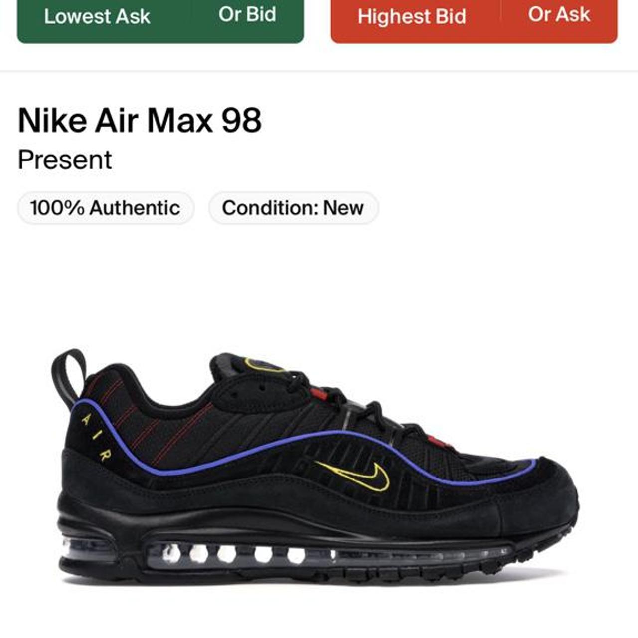 size nike 98