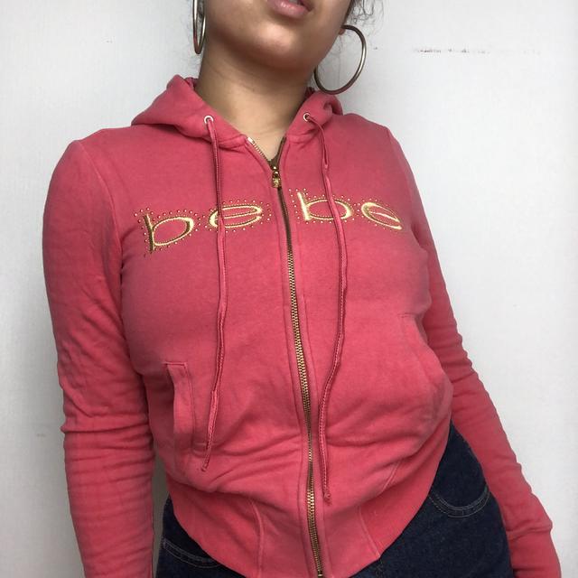 ♡bebe♡　0912 Amazing y2k reddish-orange rhinestone bedazzled Bebe | Depop