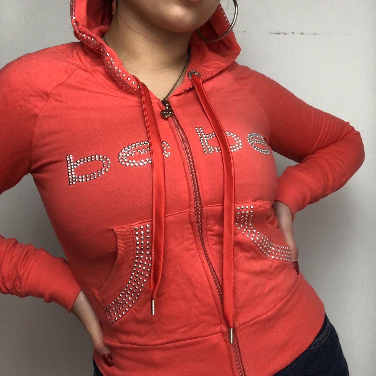 ♡bebe♡　0912 Amazing y2k reddish-orange rhinestone bedazzled Bebe | Depop