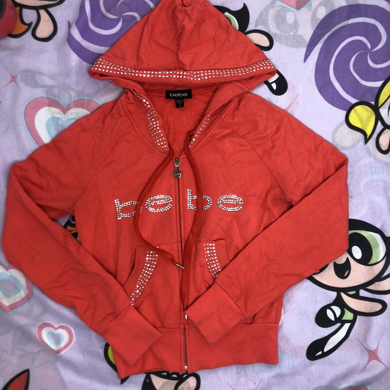 Amazing y2k reddish-orange rhinestone bedazzled Bebe | Depop