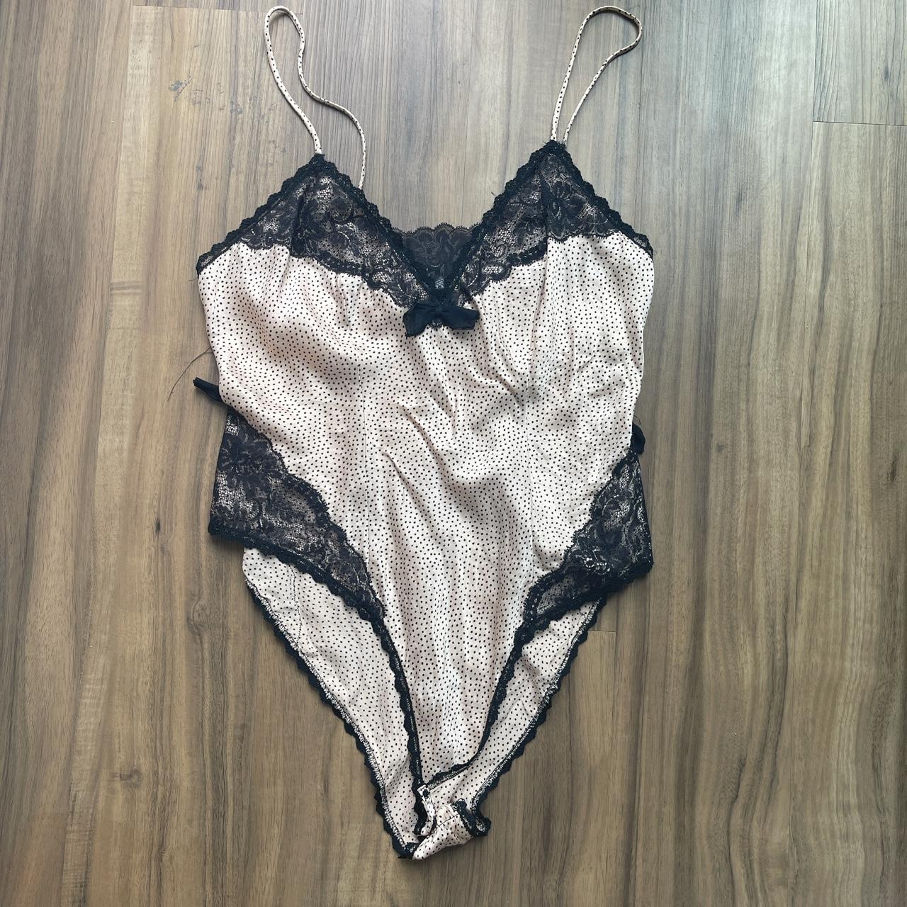 90s silk/lace Christian Dior bodysuit - Depop