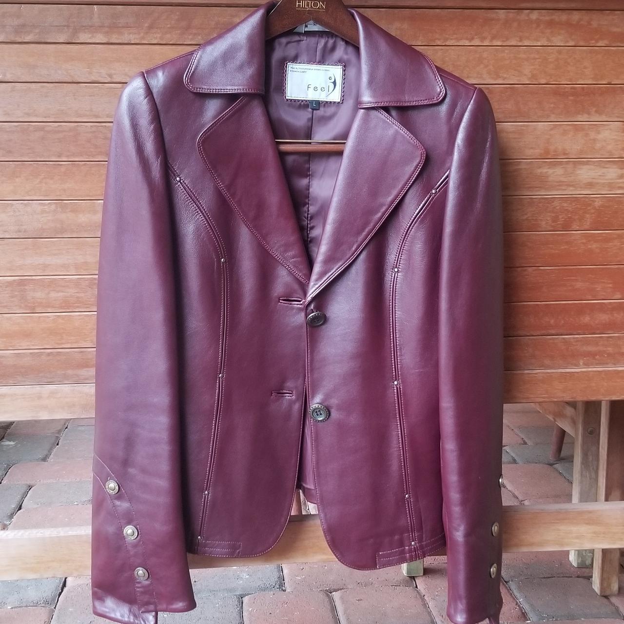 -Women's vintage Lamb leather jacket , -SUPERB...