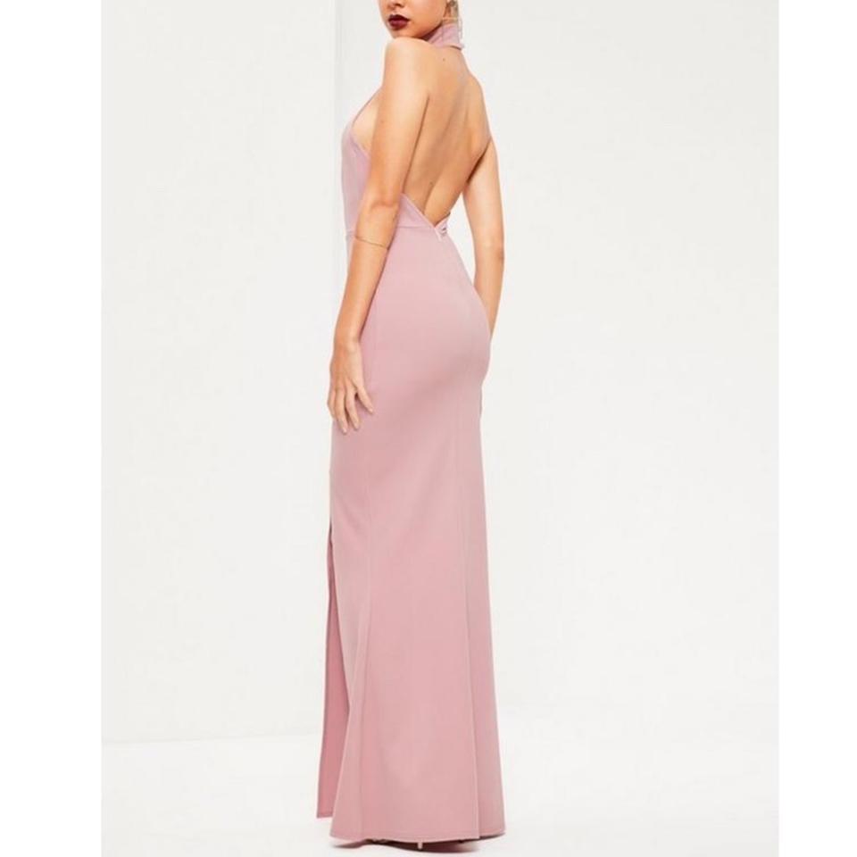 Missguided pink 2024 maxi dress