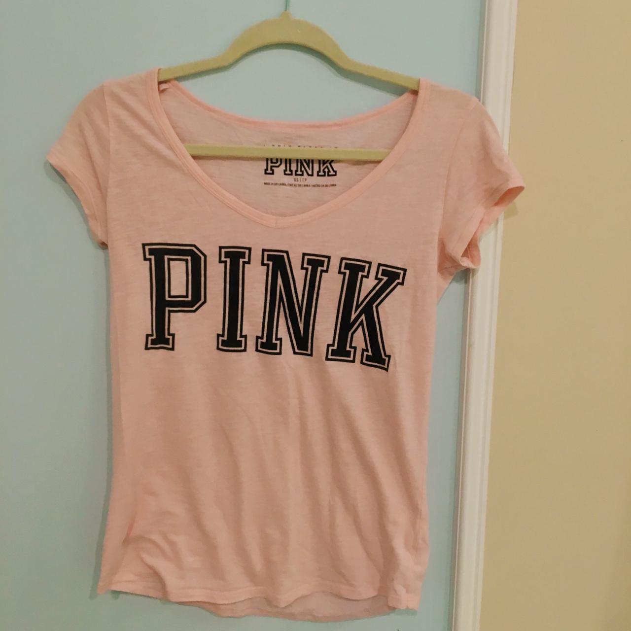 PINK VICTORIA SECRET sleepwear t shirt fits size xs s Depop