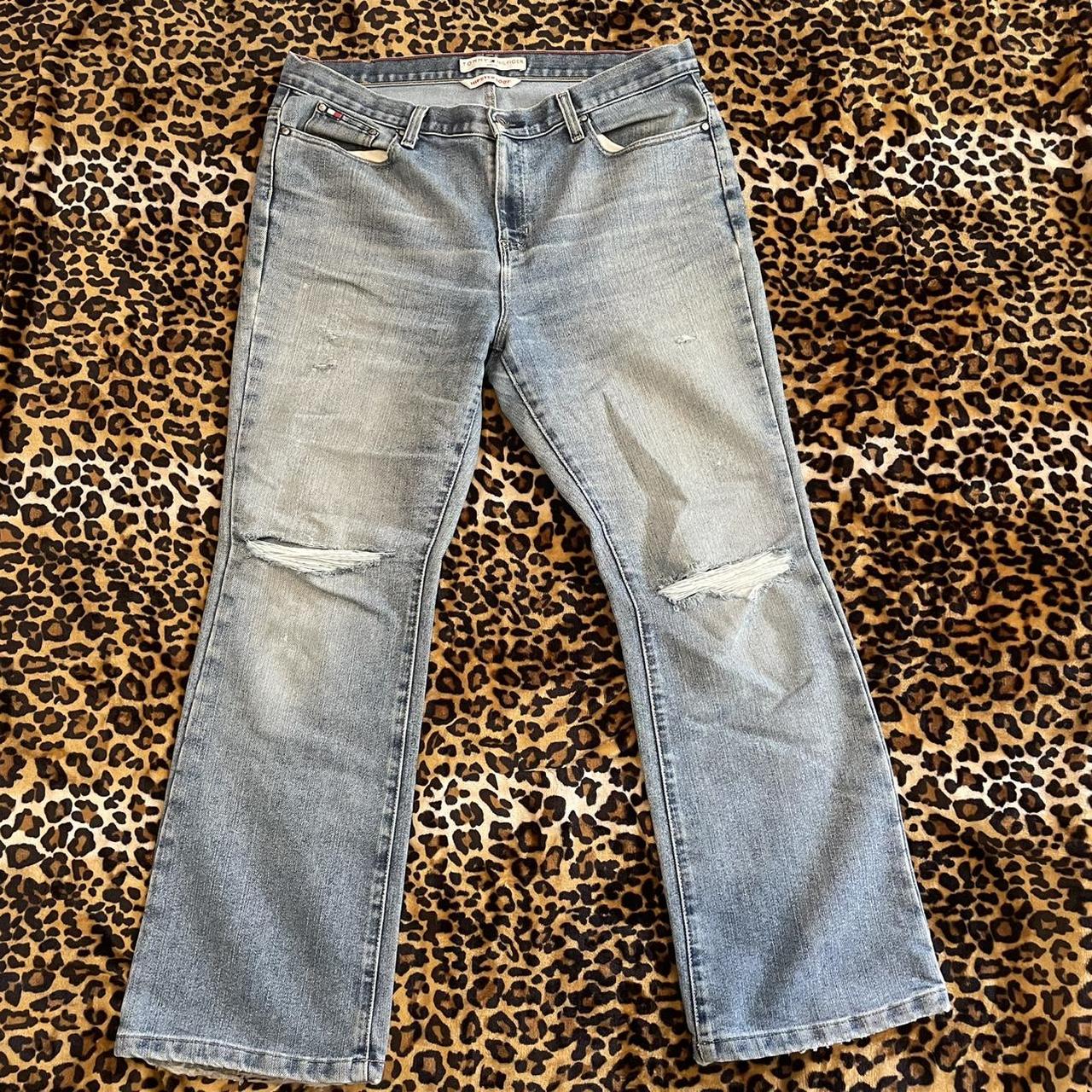 Tommy Hilfiger” Bootcut flare ripped jeans Depop