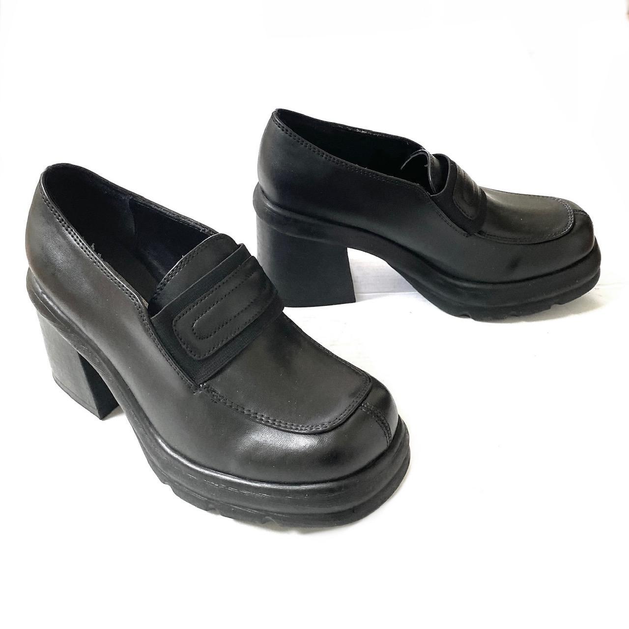 Nevada 90s vintage black chunky platform faux | Depop