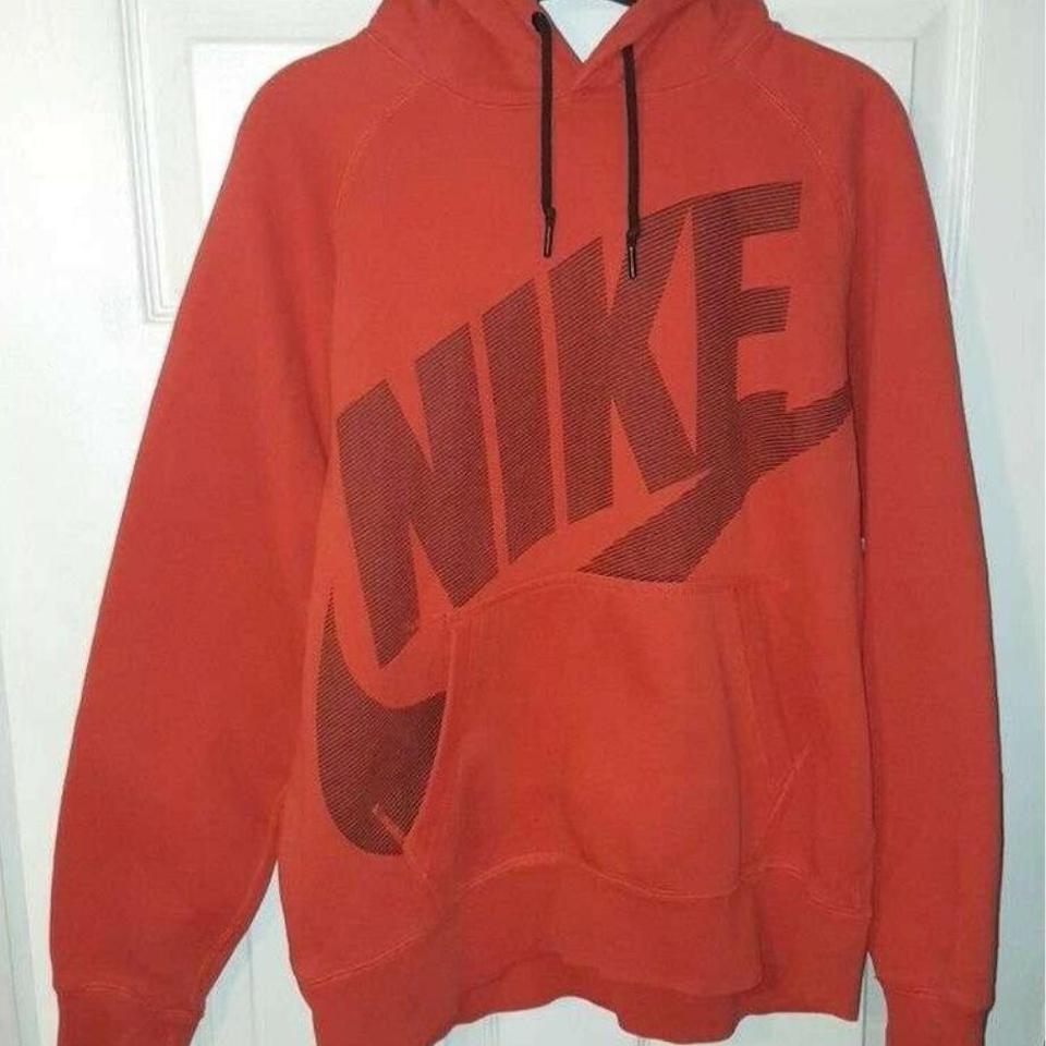 Red Nike Check Hoodie #red #nike #hoodie#nikehoodie - Depop