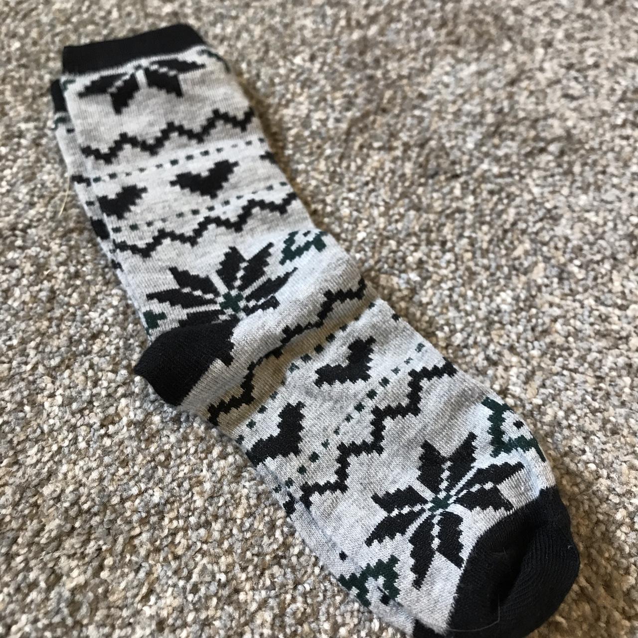 Women's Black and Grey Socks | Depop