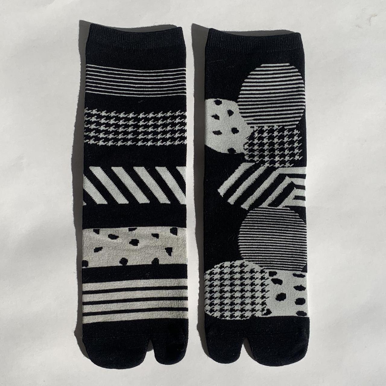 Women's Black and White Socks | Depop