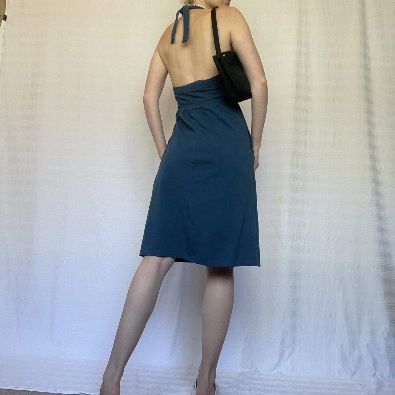 Green halter neck dress 🦋 deep green athletic dress.... - Depop