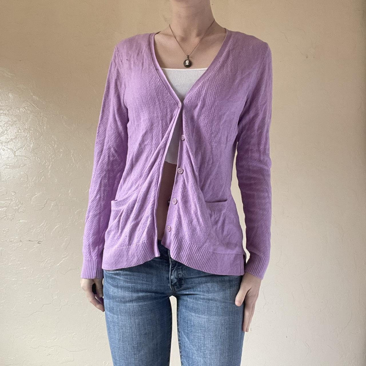 Y2k twilight cardigan 🦋 light purple cardigan, soft... - Depop