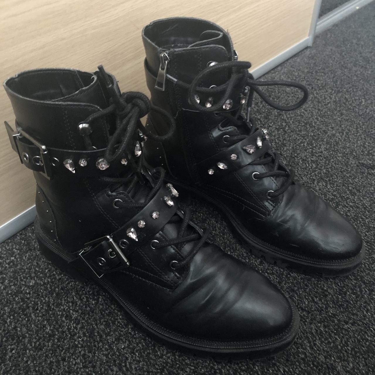 biker boots stradivarius