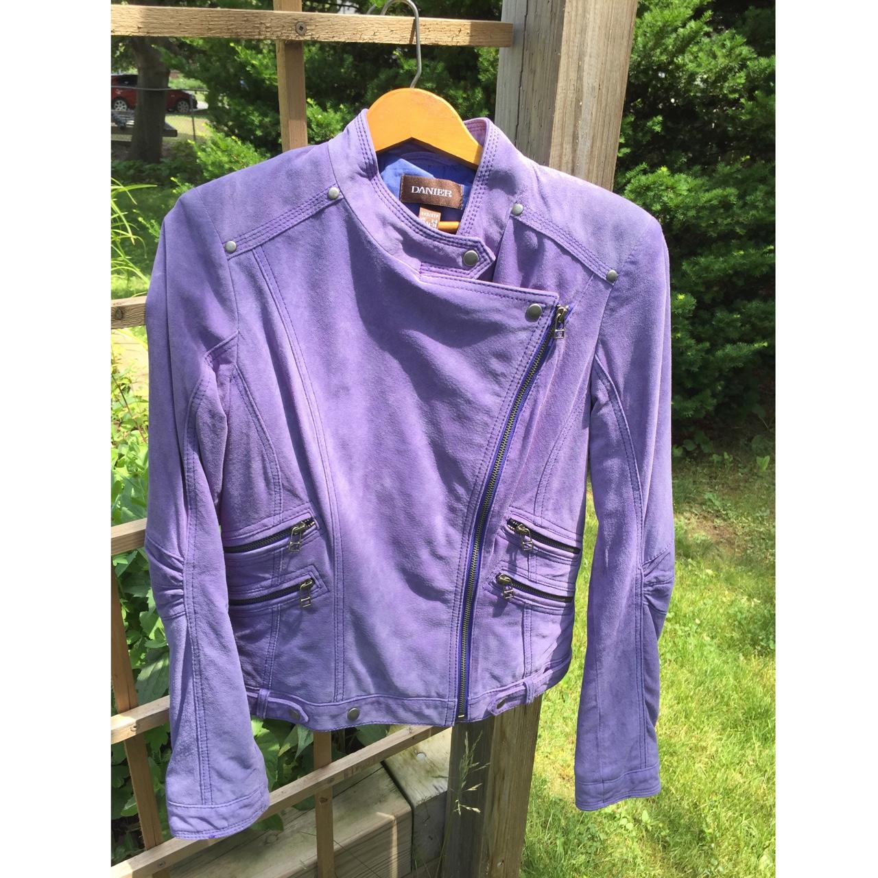 Lavender sales suede jacket