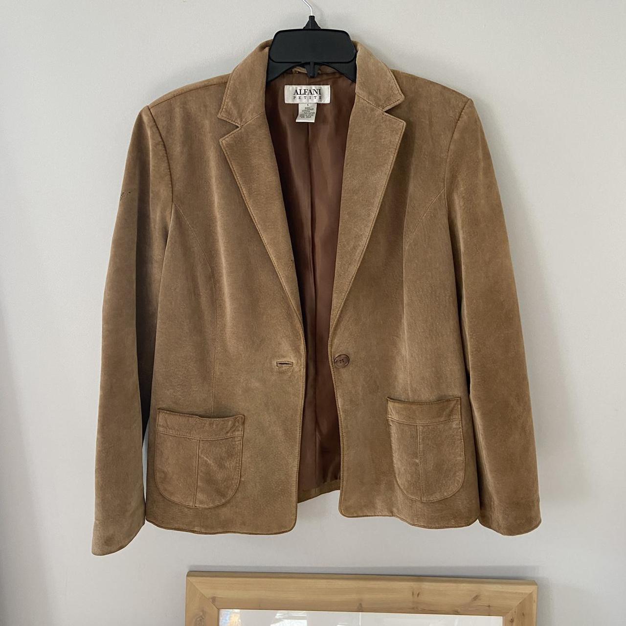 Product Image 1 - Light brown suede leather jacket.