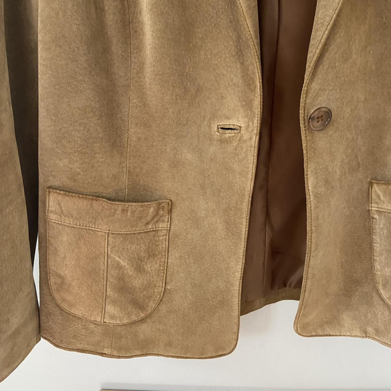 Product Image 2 - Light brown suede leather jacket.