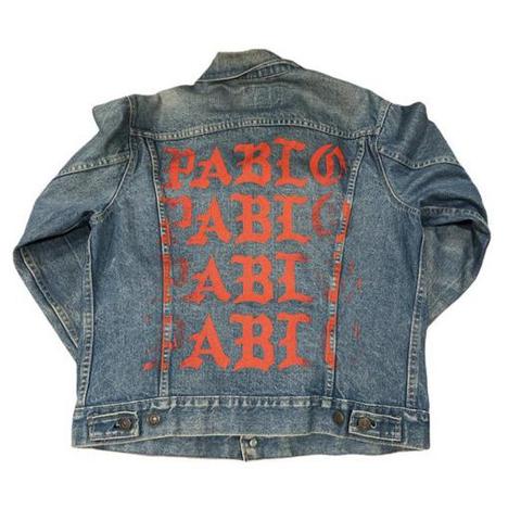 Kanye billige west Pablo denim jacket