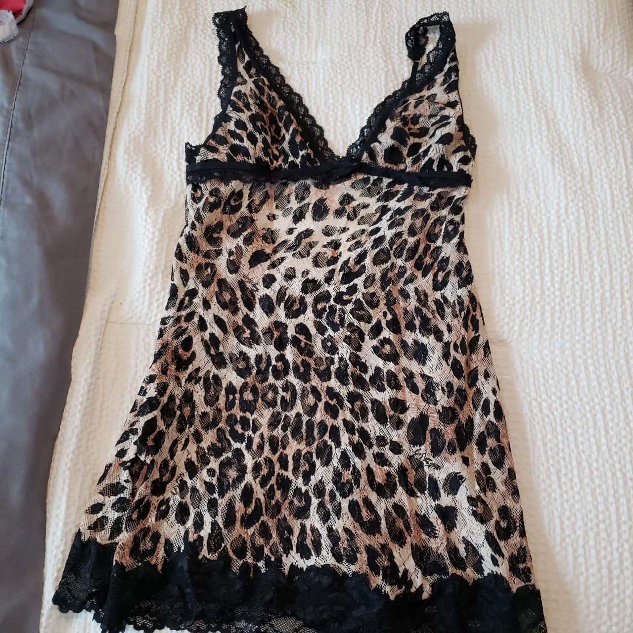 Victoria's secret cheetah lace teddy size... - Depop