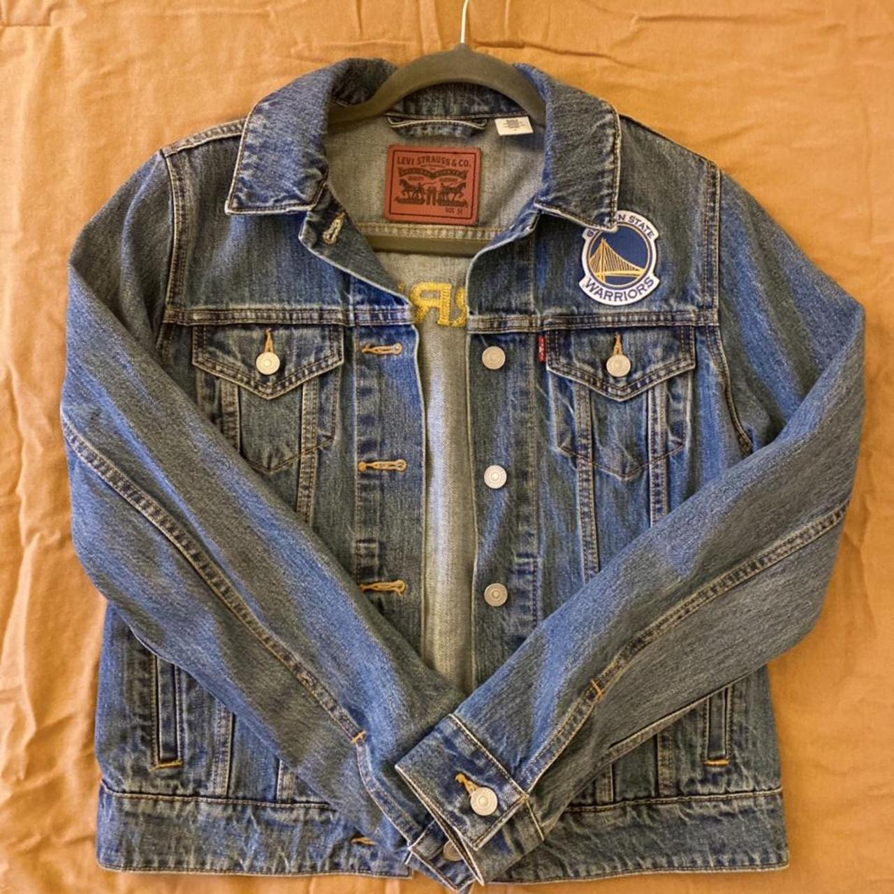 warriors denim jacket
