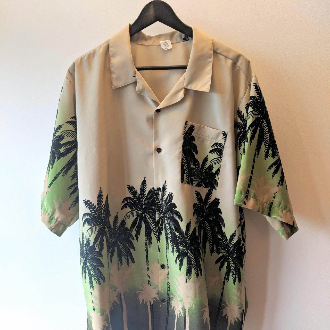 Men's Hawaiian Palm tree shirt XL... - Depop