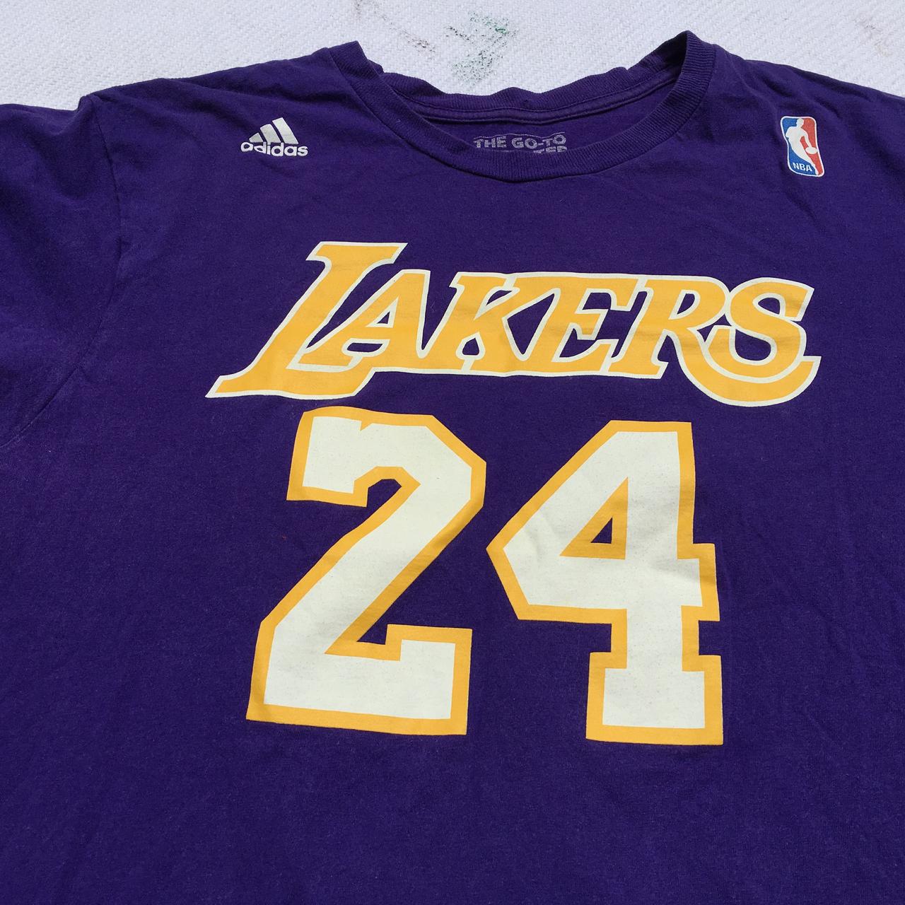 Kobe Bryant #24 Adidas Los Angeles Lakers LA Basketball Jersey Purple Size  XL