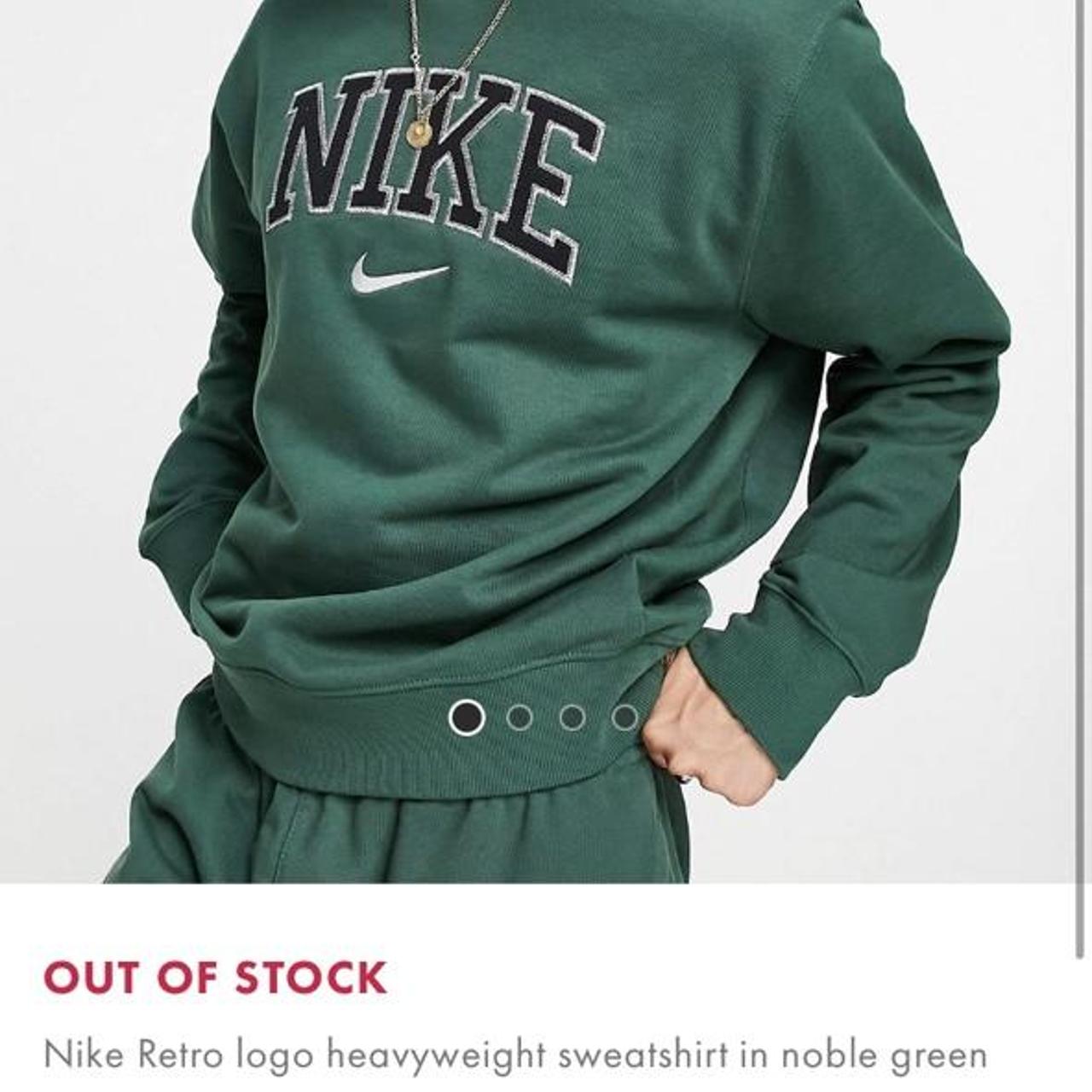 Nike Men's Green and Khaki Sweatshirt 