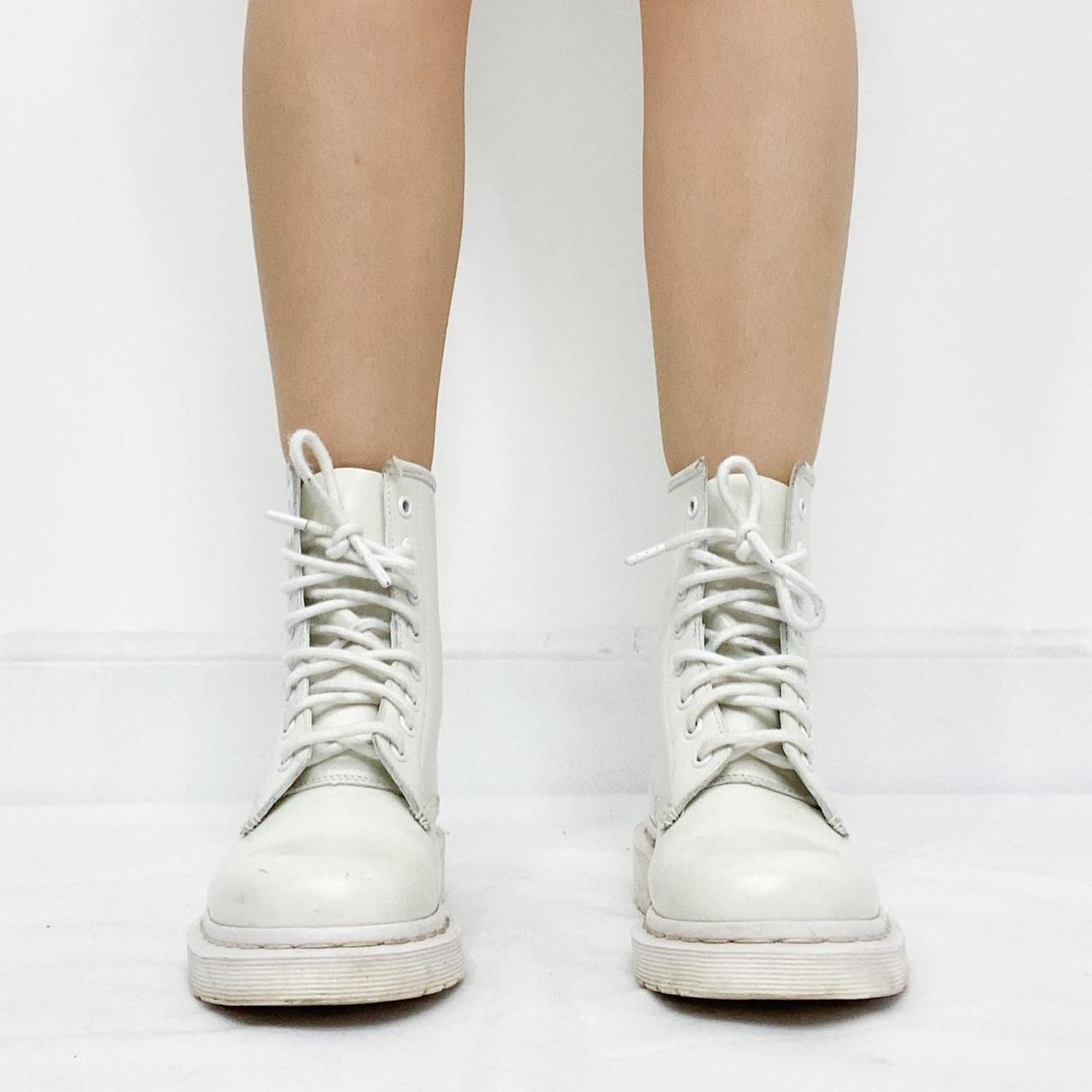 full white doc martens
