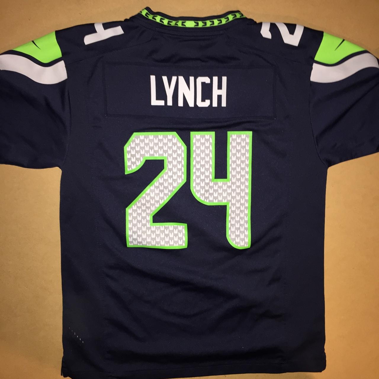 Marshawn Lynch Super bowl 48 jersey. Barely worn, - Depop