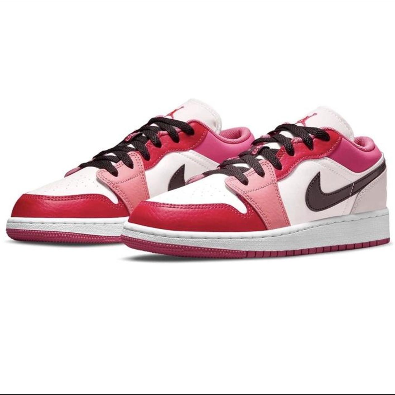 Air Jordan 1 Low Pink/Red GS - worn twice -in good... - Depop