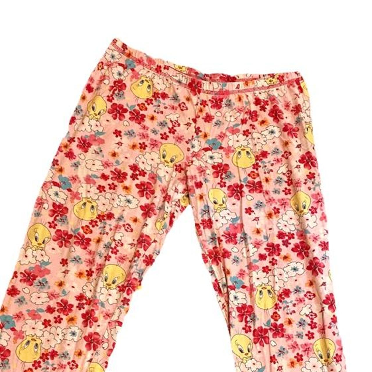 Tweety Bird flower pajama pants 🌺 Super adorable... - Depop