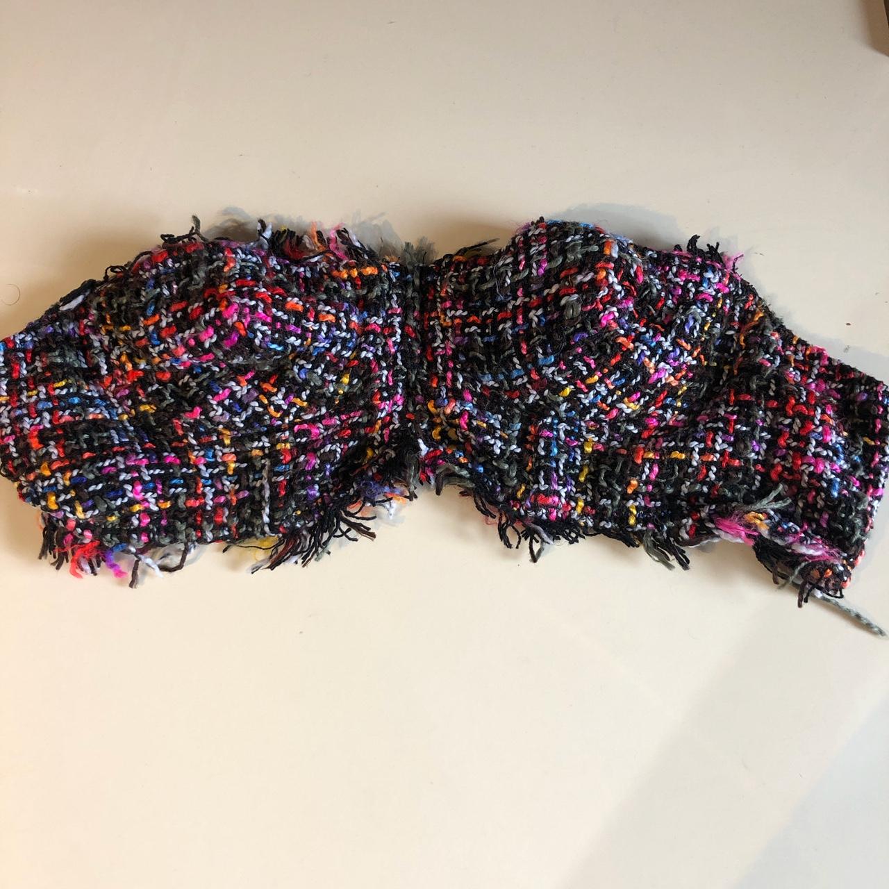 Ann Summers Tweed/knitted Multi-coloured Bralette... - Depop