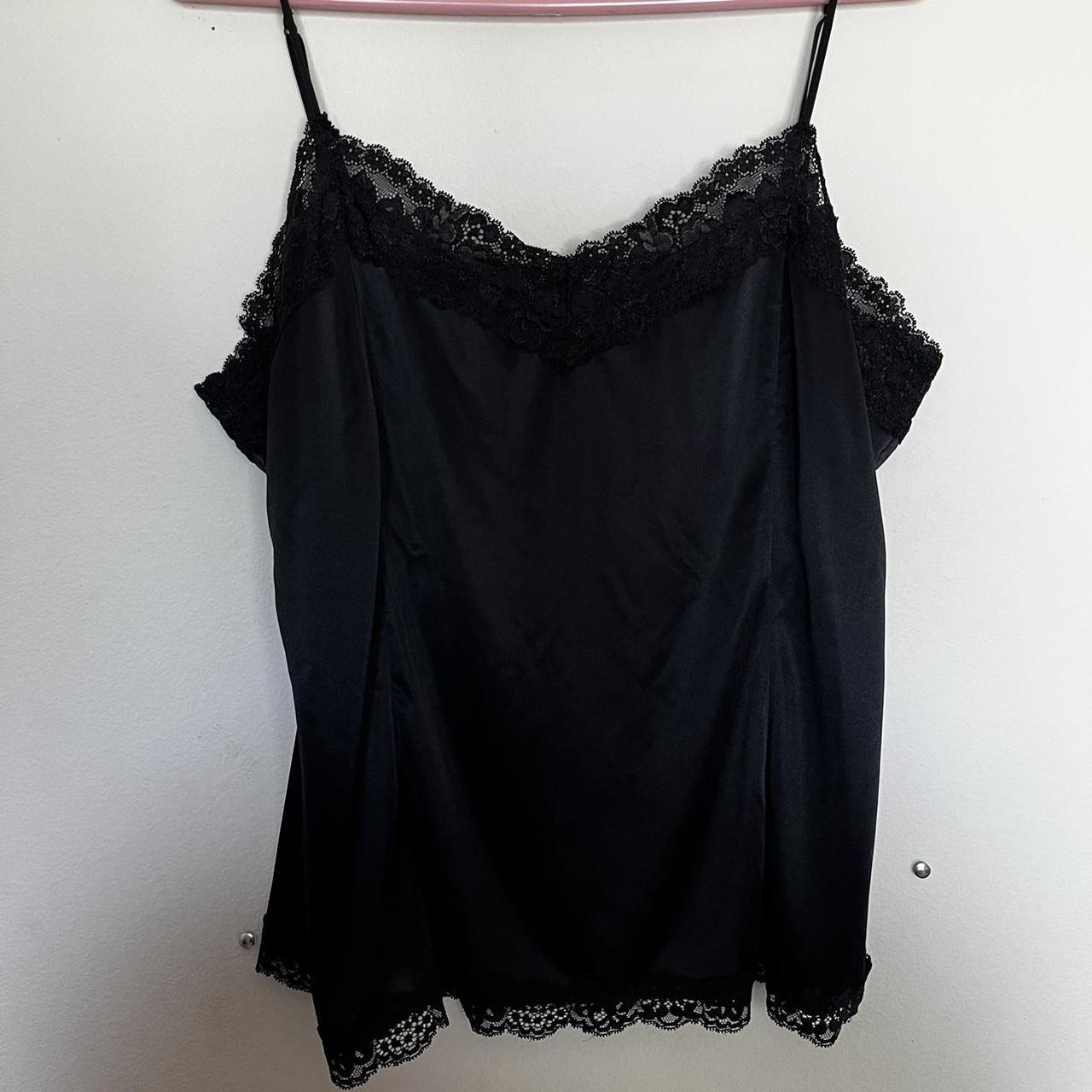 Black lace trim night tank 🖤 Absolutely adorable but... - Depop