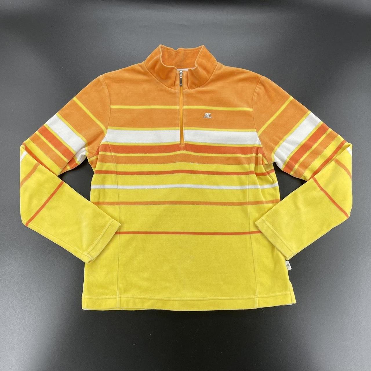 Courrèges Women's Orange and Yellow Top (2)