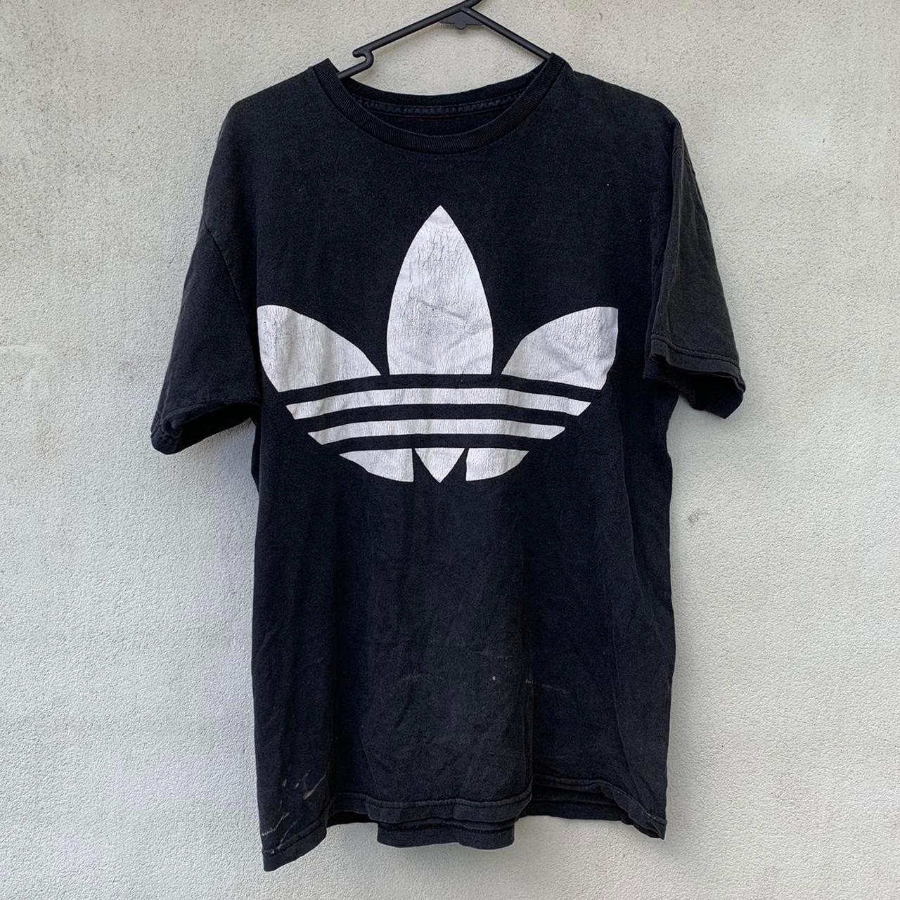 VINTAGE ADIDAS TSHIRT🤍 •Some marks and hole in arm... - Depop