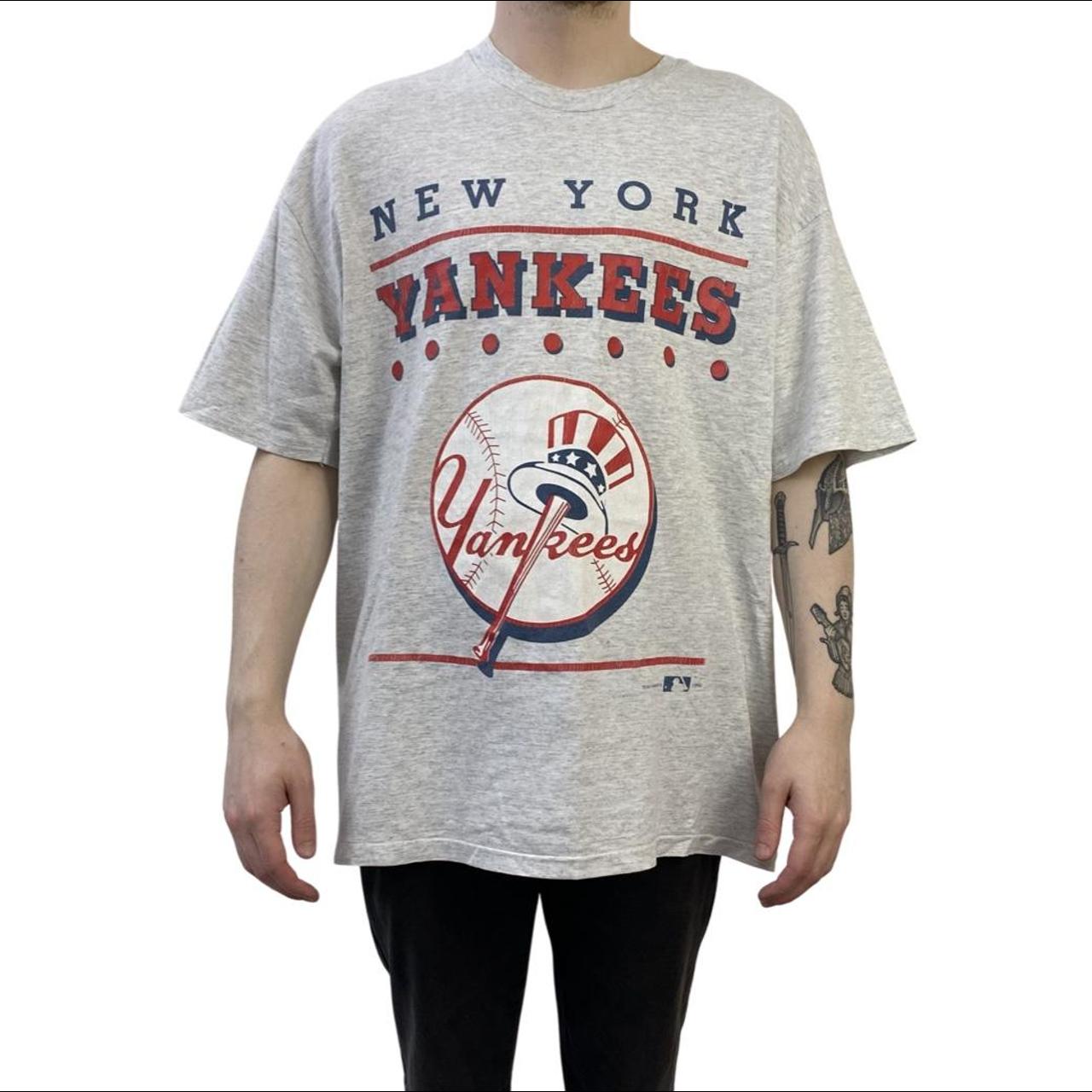 New York Yankees '47 1903 Inaugural Season Vintage Raglan 3/4-Sleeve T-Shirt  - Heathered Gray/