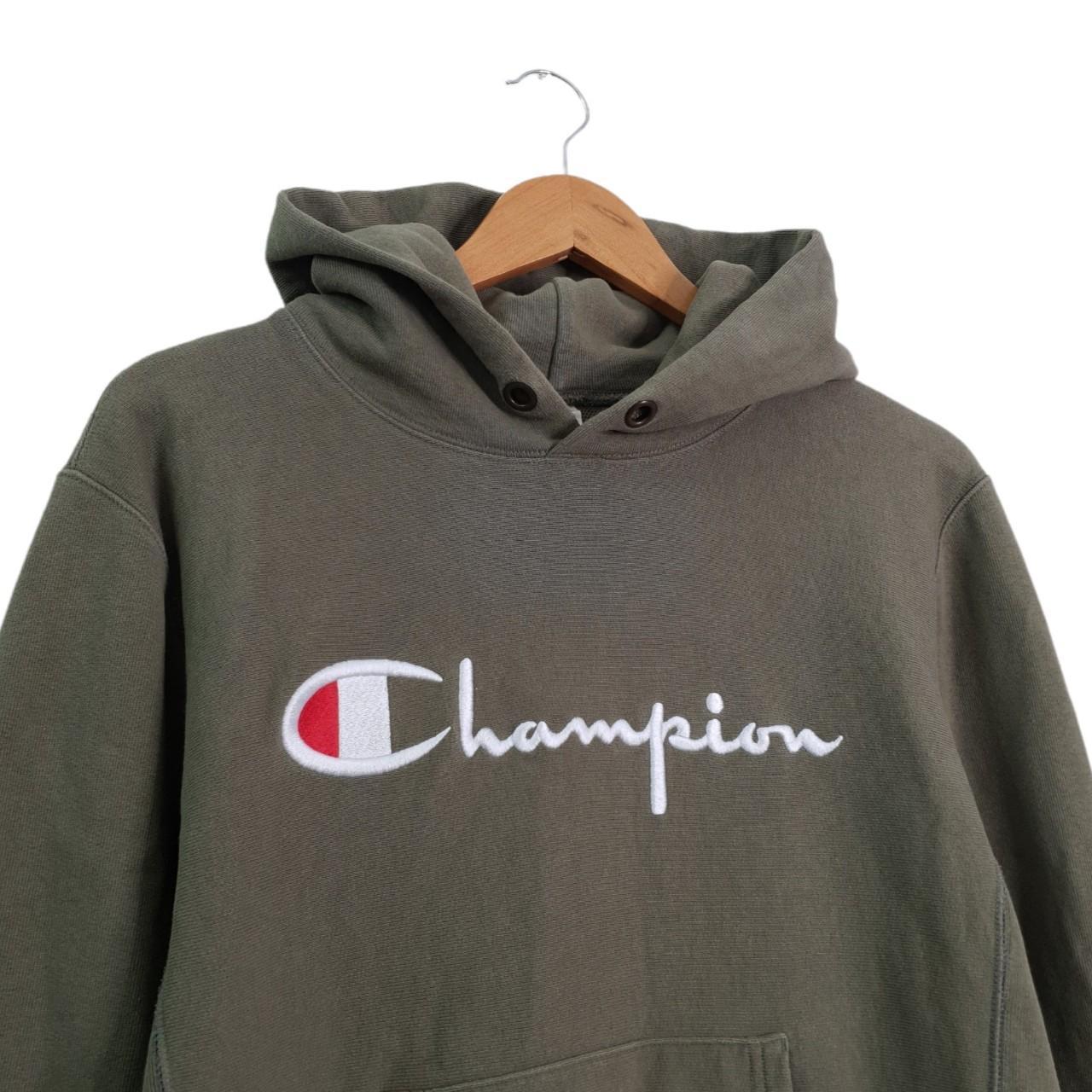 Vintage Champion reverse weave hoodie fits as a size... - Depop