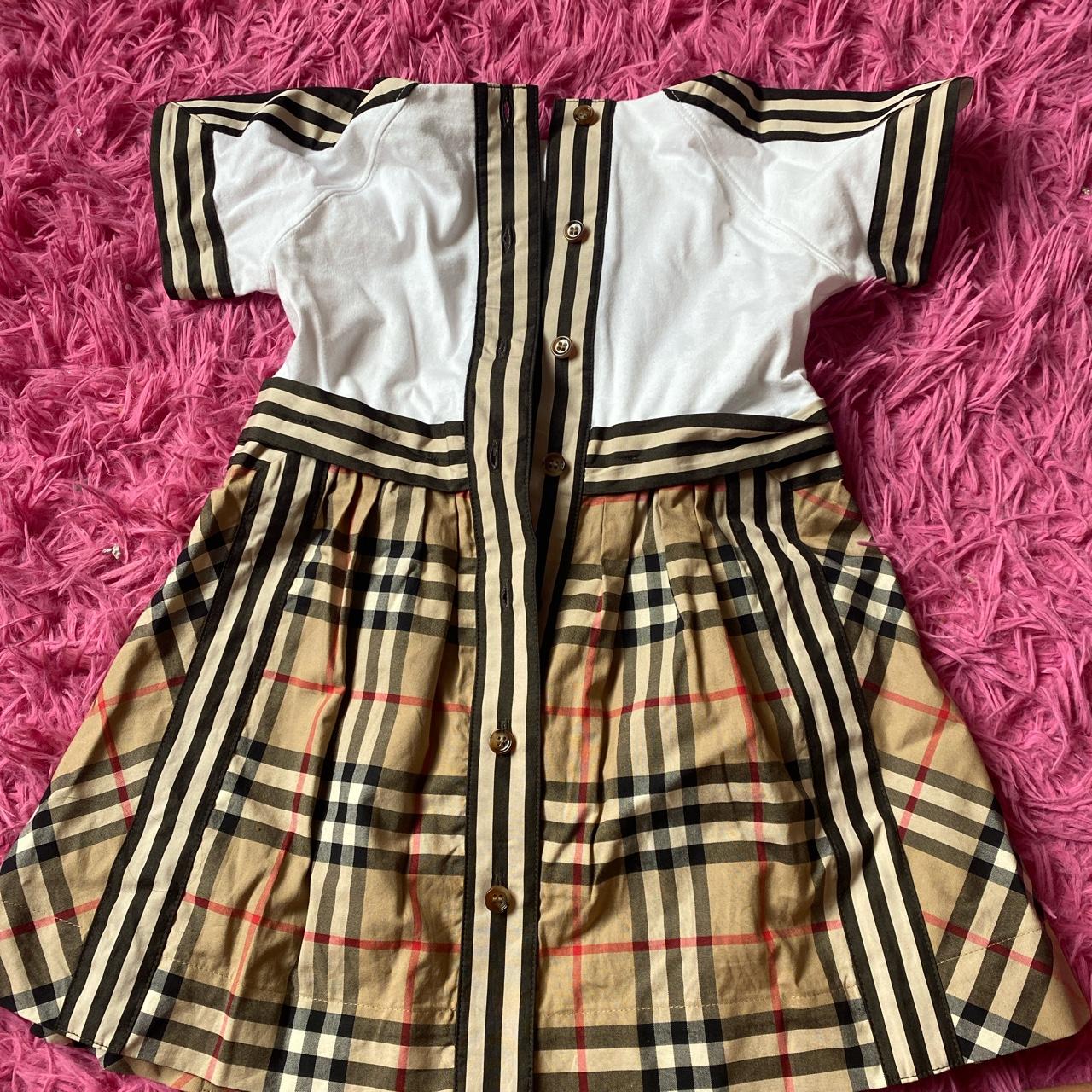 2y toddler Burberry dress in like new condition only worn once for picture. top