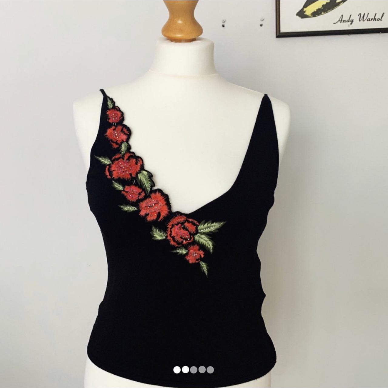 Karen Millen Women's Red and Black Vest