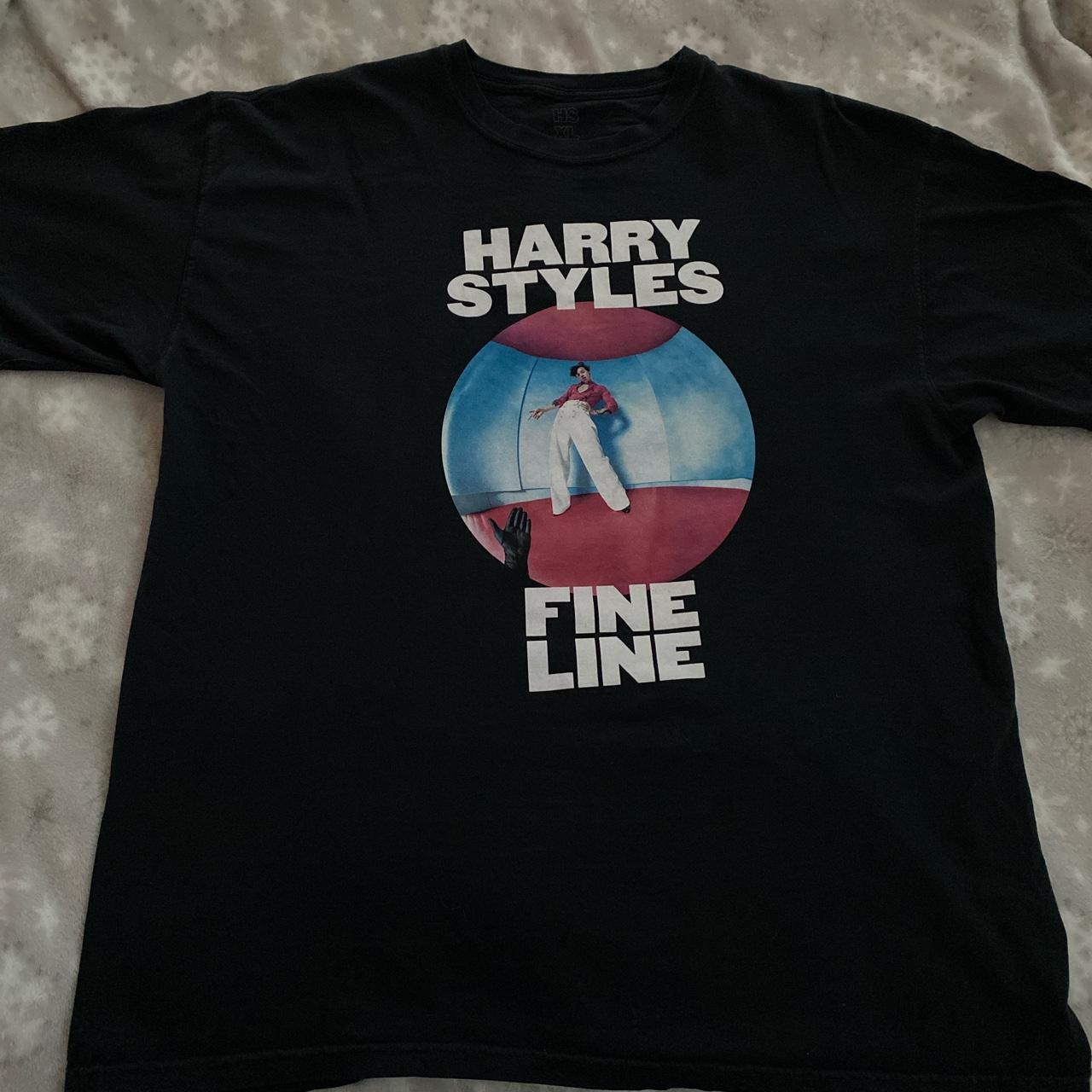 harry styles fine line black album tshirt size xl.... - Depop